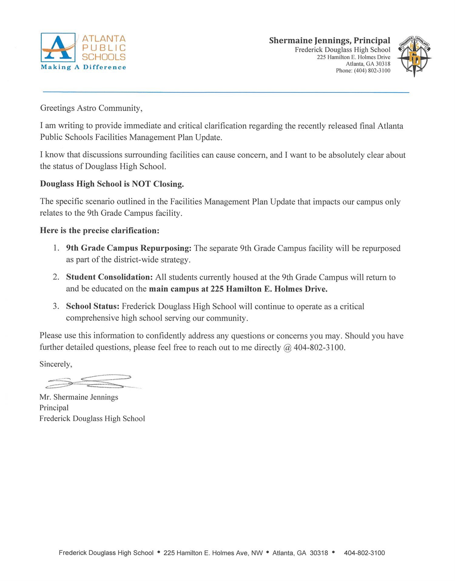  Facilities Plan Update